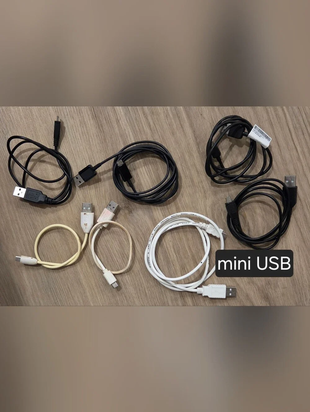 Lot Of 24 Cables USB Ethernet Phone USB-C Micro 3.0 Mini USB - Used, Untested